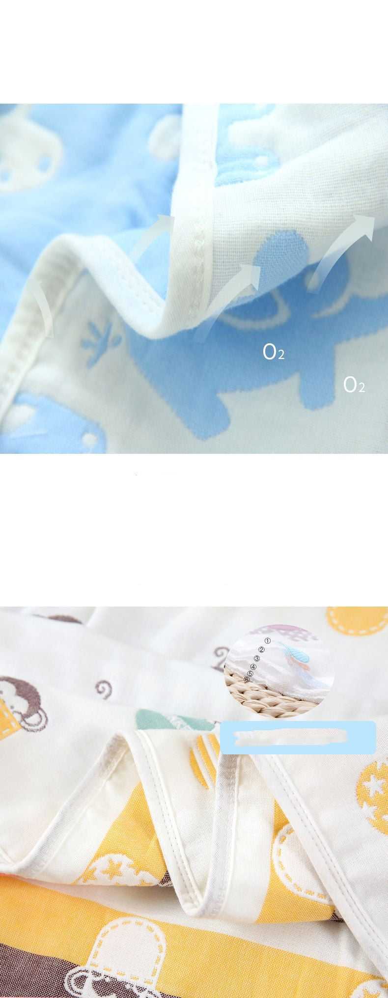 4Pcs Cotton Receiving Blanket Swaddle Baby Bedsheet