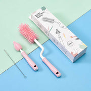 Baby Silicone Baby Bottle Brush Straw Scrubbing Baby Bottle