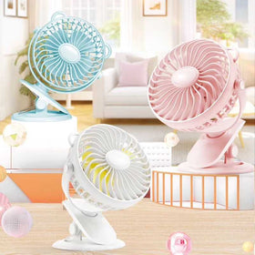 Portable Handheld 360 Silent Stroller Clip Small Fan
